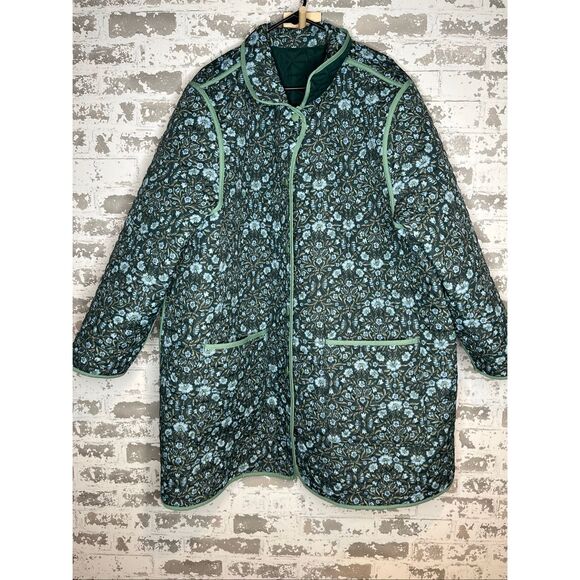 Lands end | women quilted jacket reversible floral - Picture 7 of 11